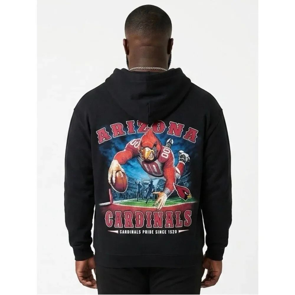 MAJESTIC X NFL | NEW Arizona Cardinals Black Graphic Hoodie Unisex Size Medium